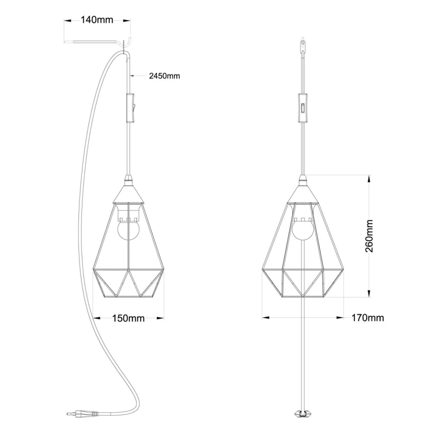 Globo - Πολύφωτο πρίζας 1xE27/60W/230V