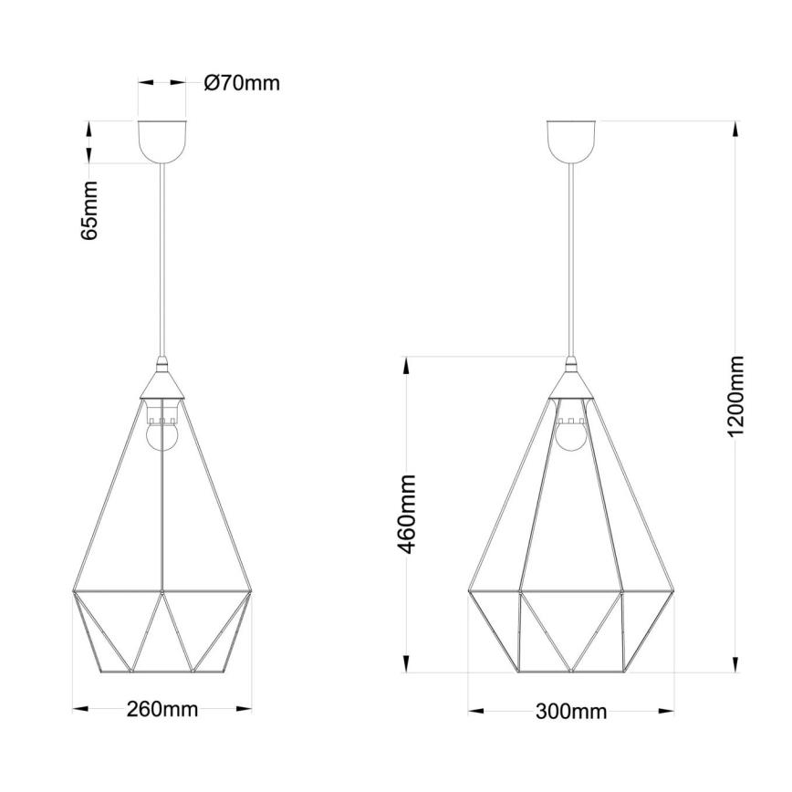 Globo - Κρεμαστό φωτιστικό οροφής 1xE27/60W/230V διάμετρος 30 cm
