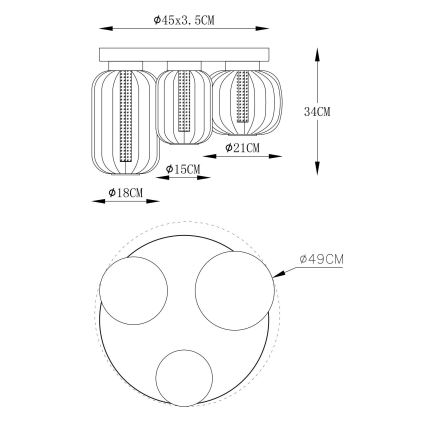 Globo - Φωτιστικό οροφής LED LED/23W/230V