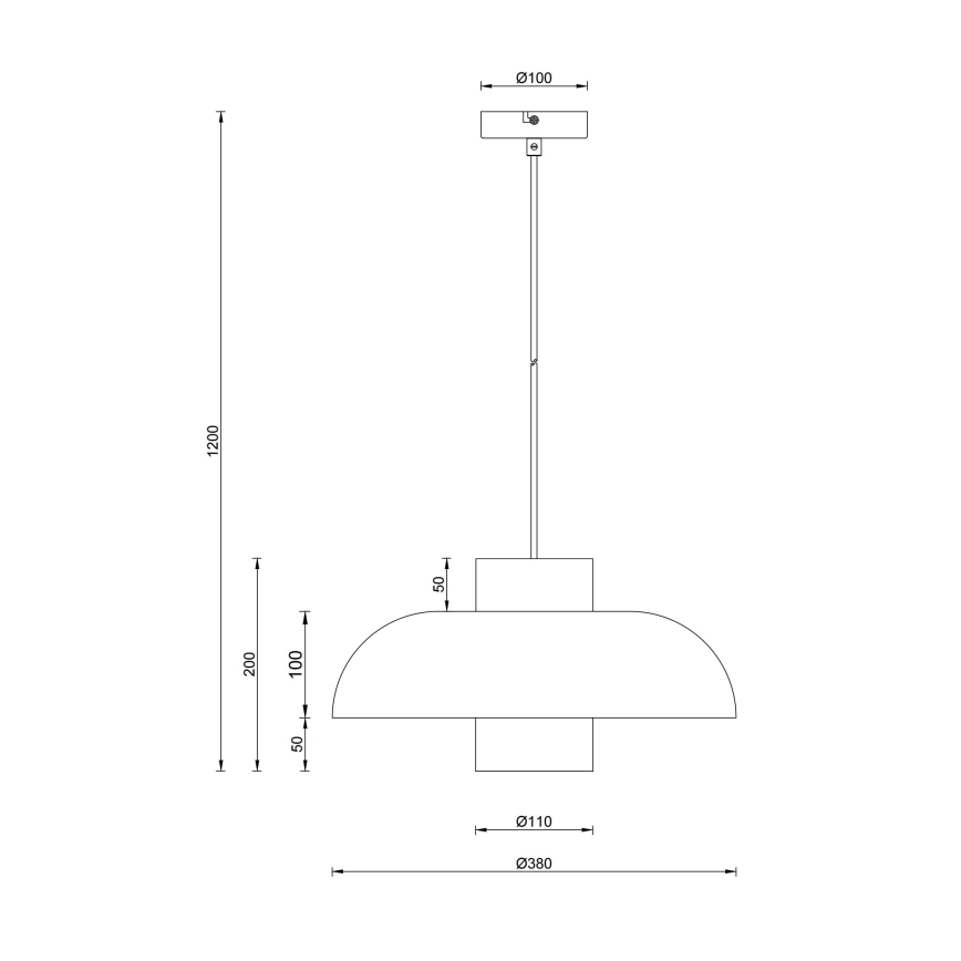Globo - Κρεμαστό φωτιστικό με καλώδιο 1xE27/60W/230V μαύρο