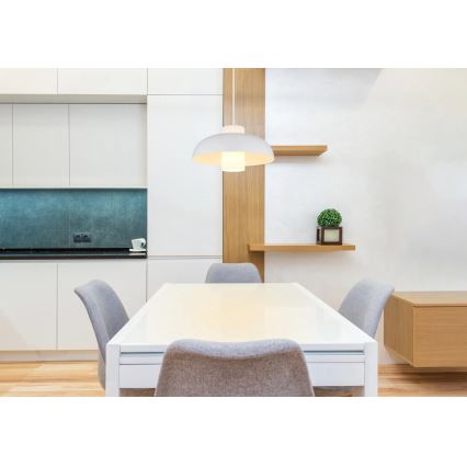 Globo - Κρεμαστό φωτιστικό με καλώδιο 1xE27/60W/230V λευκό