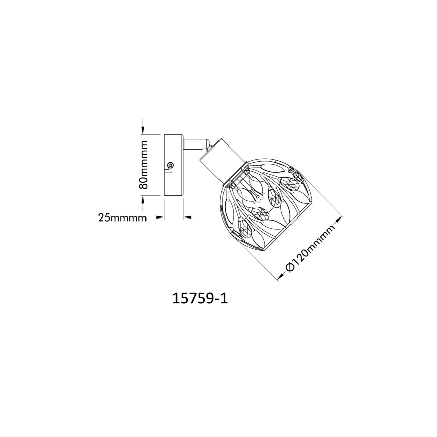 Globo - Σποτ τοίχου 1xE14/25W/230V