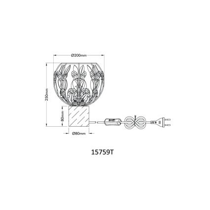 Globo - Eπιτραπέζιο φωτιστικό 1xE27/40W/230V