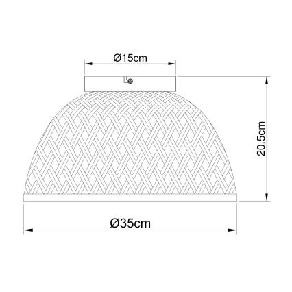 Globo - Πλαφονιέρα οροφής 1xE27/15W/230V μπαμπού