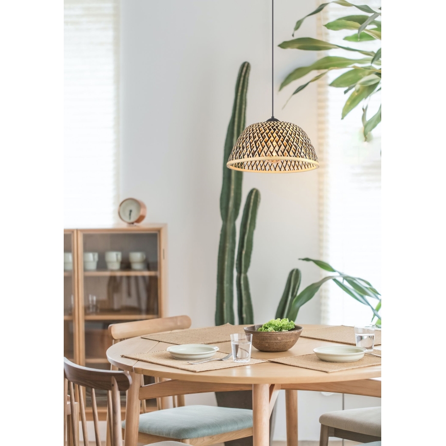 Globo - Πολύφωτο με συρματόσχοινο 1xE27/15W/230V μπαμπού