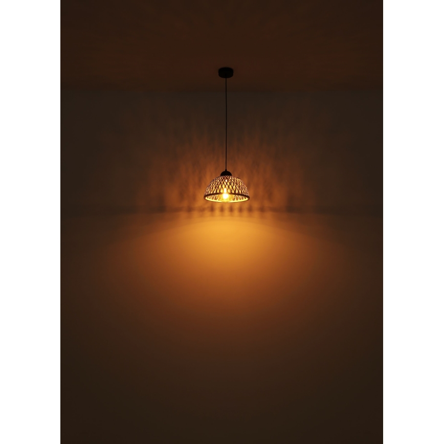 Globo - Πολύφωτο με συρματόσχοινο 1xE27/15W/230V μπαμπού