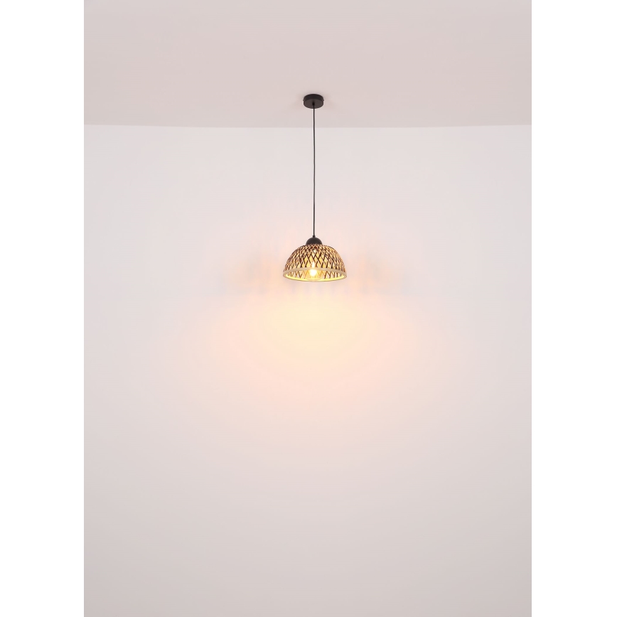 Globo - Πολύφωτο με συρματόσχοινο 1xE27/15W/230V μπαμπού