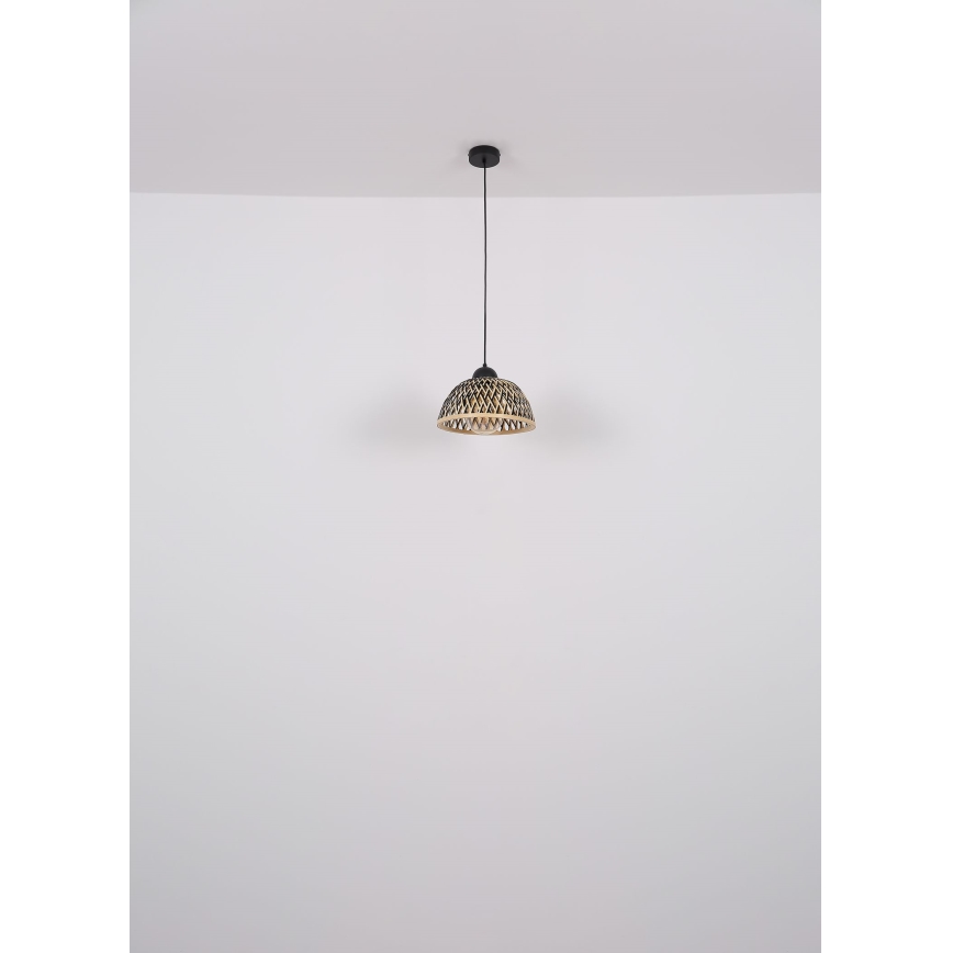 Globo - Πολύφωτο με συρματόσχοινο 1xE27/15W/230V μπαμπού