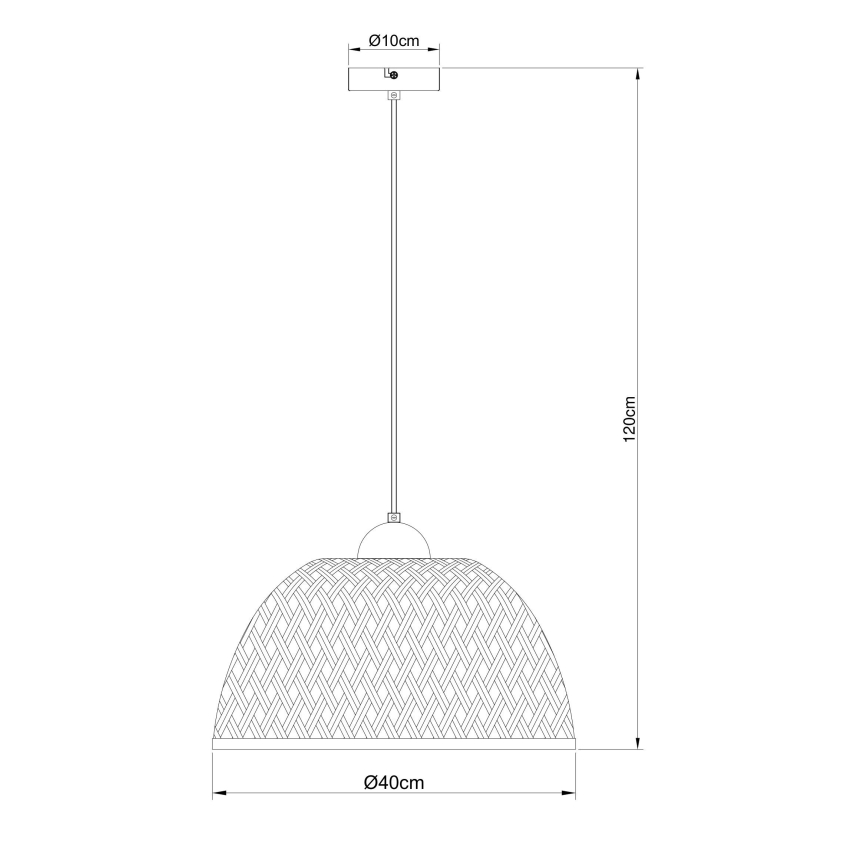 Globo - Πολύφωτο με συρματόσχοινο 1xE27/15W/230V μπαμπού