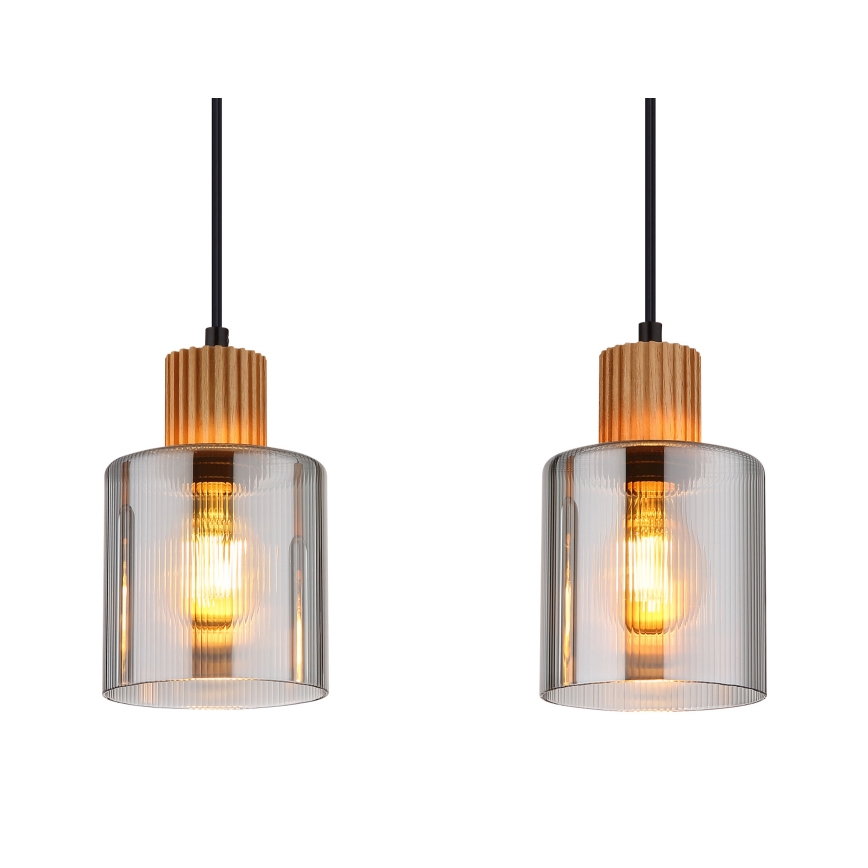 Globo - Κρεμαστό φωτιστικό οροφής 3xE27/25W/230V μαύρο