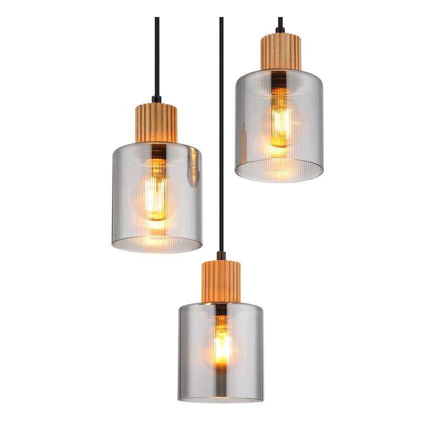 Globo - Κρεμαστό φωτιστικό με καλώδιο 3xE27/25W/230V διάμ. 30 cm