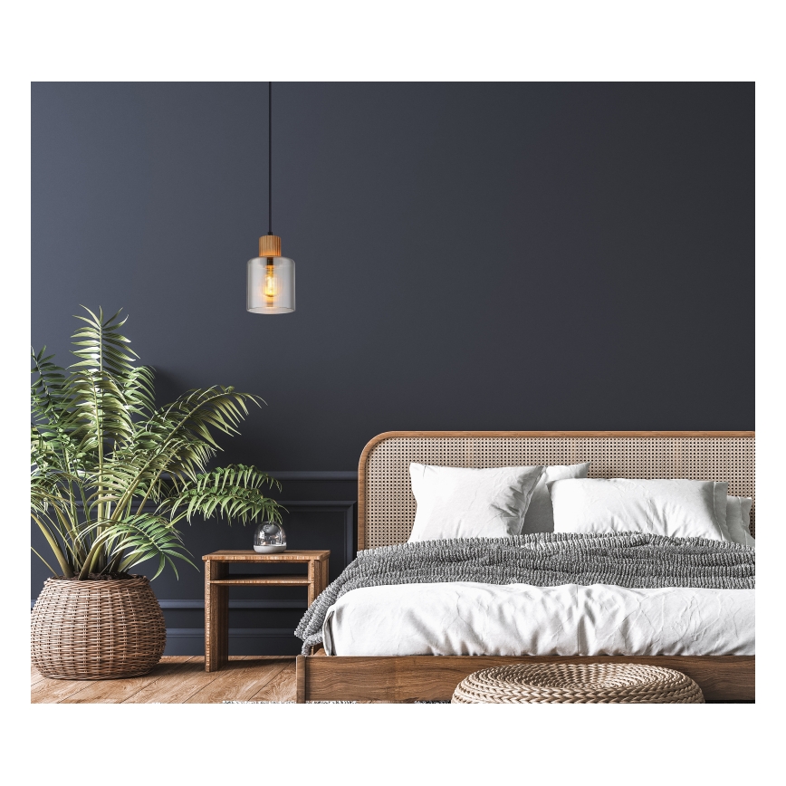 Globo - Κρεμαστό φωτιστικό οροφής 1xE27/25W/230V μαύρο διάμετρος 12 cm