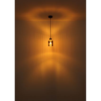 Globo - Κρεμαστό φωτιστικό οροφής 1xE27/25W/230V μαύρο διάμετρος 12 cm