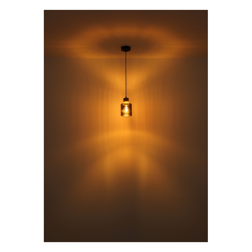 Globo - Κρεμαστό φωτιστικό οροφής 1xE27/25W/230V μαύρο διάμετρος 12 cm