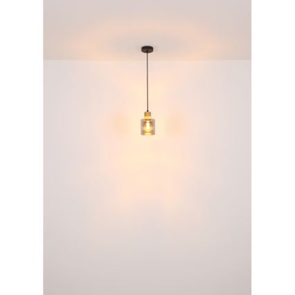 Globo - Κρεμαστό φωτιστικό οροφής 1xE27/25W/230V μαύρο διάμετρος 12 cm