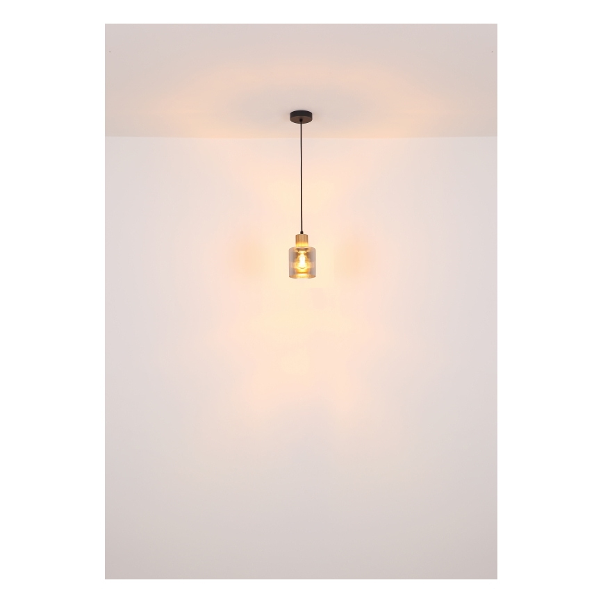 Globo - Κρεμαστό φωτιστικό οροφής 1xE27/25W/230V μαύρο διάμετρος 12 cm