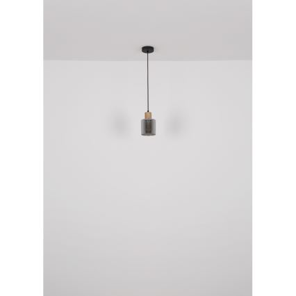 Globo - Κρεμαστό φωτιστικό οροφής 1xE27/25W/230V μαύρο διάμετρος 12 cm