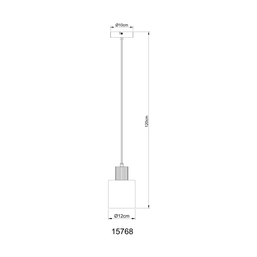 Globo - Κρεμαστό φωτιστικό οροφής 1xE27/25W/230V μαύρο διάμετρος 12 cm