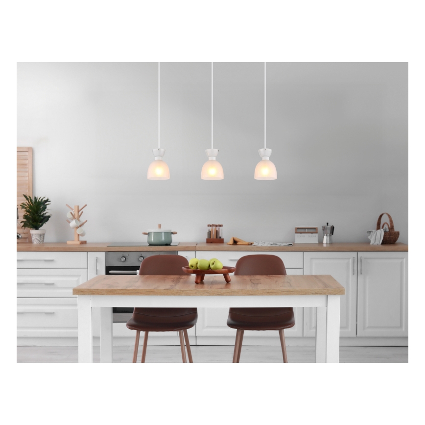 Globo - Κρεμαστό φωτιστικό οροφής 3xE14/40W/230V λευκό