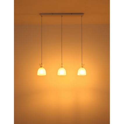 Globo - Κρεμαστό φωτιστικό οροφής 3xE14/40W/230V λευκό