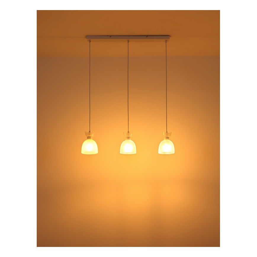 Globo - Κρεμαστό φωτιστικό οροφής 3xE14/40W/230V λευκό