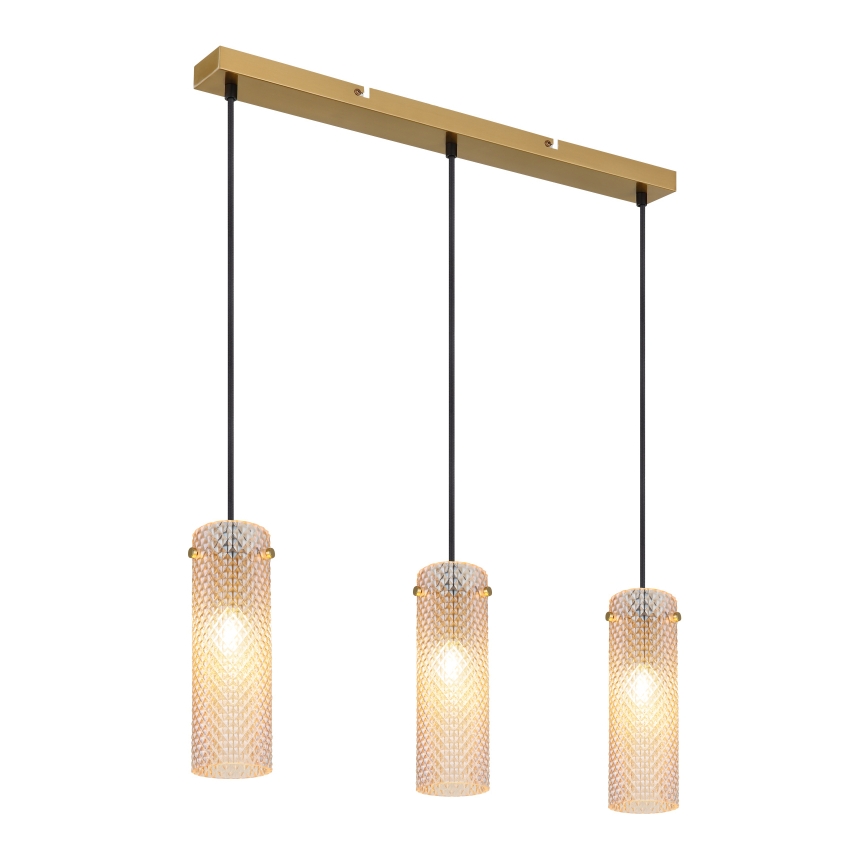 Globo - Κρεμαστό φωτιστικό οροφής 3xE14/40W/230V χρυσό