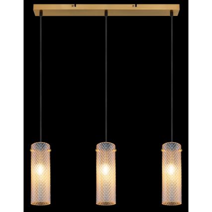 Globo - Κρεμαστό φωτιστικό οροφής 3xE14/40W/230V χρυσό