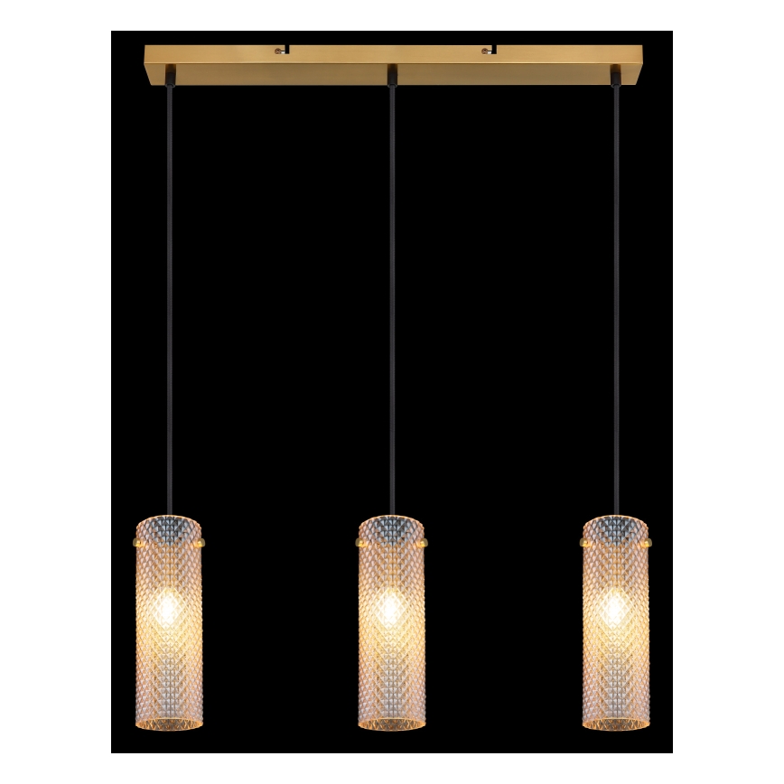 Globo - Κρεμαστό φωτιστικό οροφής 3xE14/40W/230V χρυσό