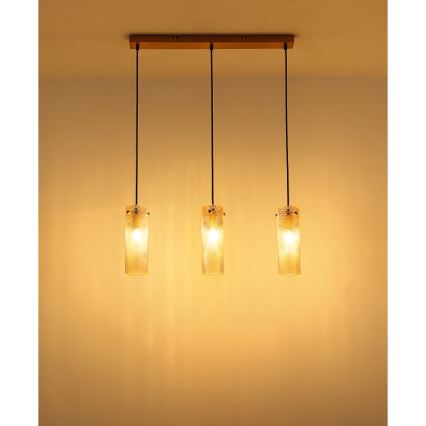 Globo - Κρεμαστό φωτιστικό οροφής 3xE14/40W/230V χρυσό
