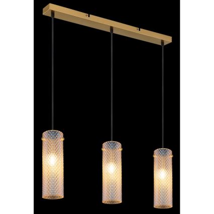 Globo - Κρεμαστό φωτιστικό οροφής 3xE14/40W/230V χρυσό