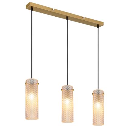 Globo - Κρεμαστό φωτιστικό οροφής 3xE14/40W/230V χρυσό