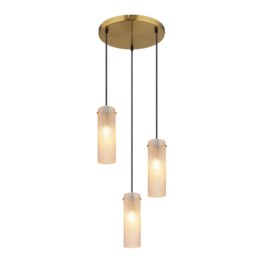 Globo - Κρεμαστό φωτιστικό οροφής 3xE14/40W/230V χρυσό