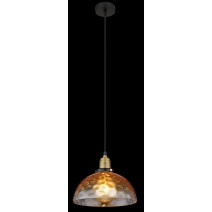 Globo - Κρεμαστό φωτιστικό οροφής 1xE27/60W/230V διάμετρος 25 cm πορτοκαλί