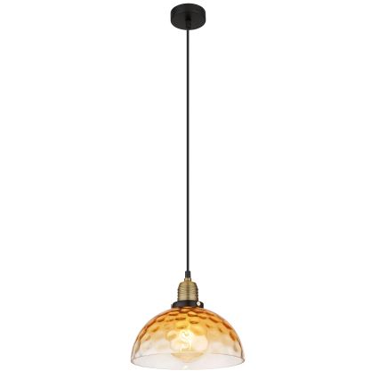 Globo - Κρεμαστό φωτιστικό οροφής 1xE27/60W/230V διάμετρος 25 cm πορτοκαλί