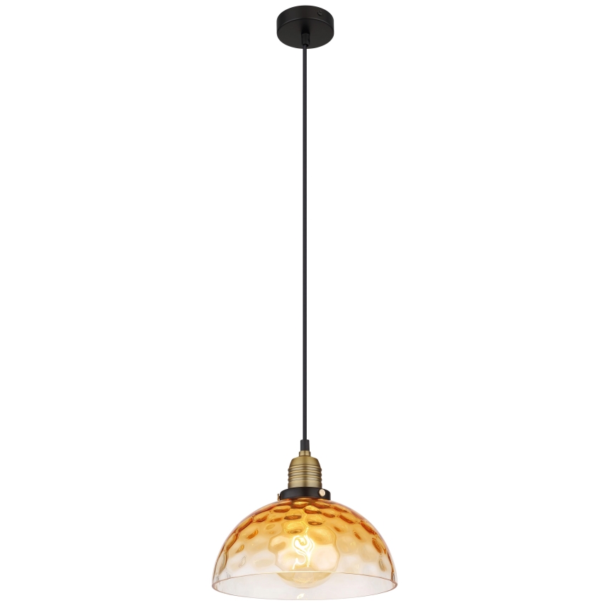 Globo - Κρεμαστό φωτιστικό οροφής 1xE27/60W/230V διάμετρος 25 cm πορτοκαλί