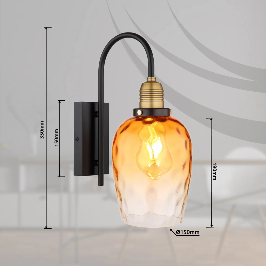 Globo - Λάμπα τοίχου 1xE27/60W/230V πορτοκαλί