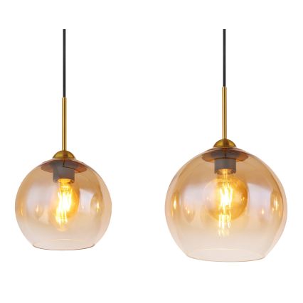 Globo - Κρεμαστό φωτιστικό σε καλώδιο 4xE27/60W/230V μπρούτζινο