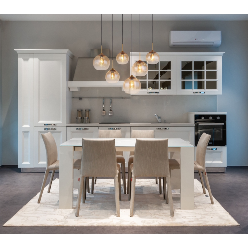 Globo - Κρεμαστό φωτιστικό με καλώδιο 6xE27/60W/230V ορείχαλκος