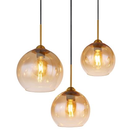 Globo - Κρεμαστό φωτιστικό με καλώδιο 6xE27/60W/230V ορείχαλκος