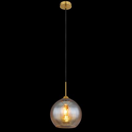 Globo - Κρεμαστό φωτιστικό με καλώδιο 1xE27/60W/230V μπρούτζινο