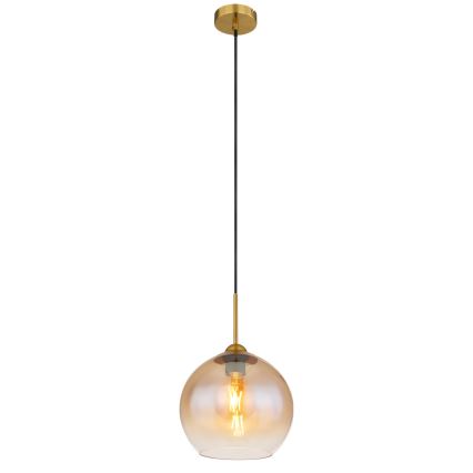 Globo - Κρεμαστό φωτιστικό με καλώδιο 1xE27/60W/230V μπρούτζινο