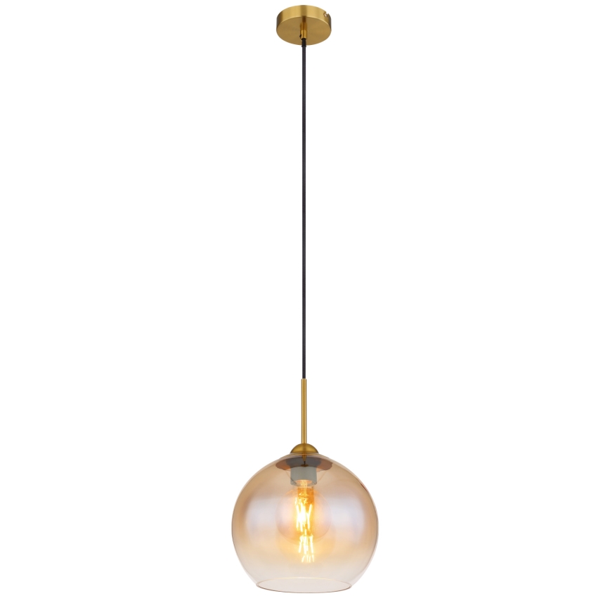 Globo - Κρεμαστό φωτιστικό με καλώδιο 1xE27/60W/230V μπρούτζινο