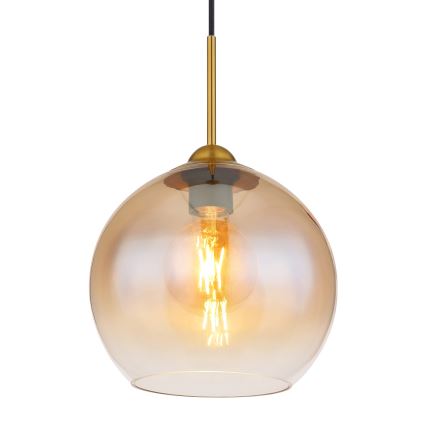 Globo - Κρεμαστό φωτιστικό με καλώδιο 1xE27/60W/230V μπρούτζινο