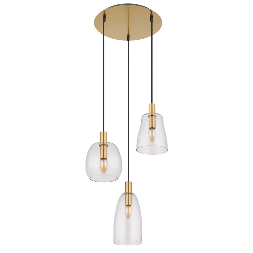 Globo - Κρεμαστό φωτιστικό οροφής 3xE14/40W/230V διάμετρος 43 cm ορείχαλκος