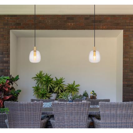 Globo - Κρεμαστό φωτιστικό οροφής 1xE14/40W/230V διάμετρος 16 cm ορείχαλκος