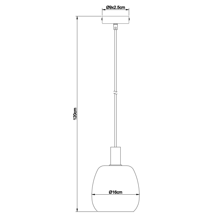 Globo - Κρεμαστό φωτιστικό οροφής 1xE14/40W/230V διάμετρος 16 cm ορείχαλκος