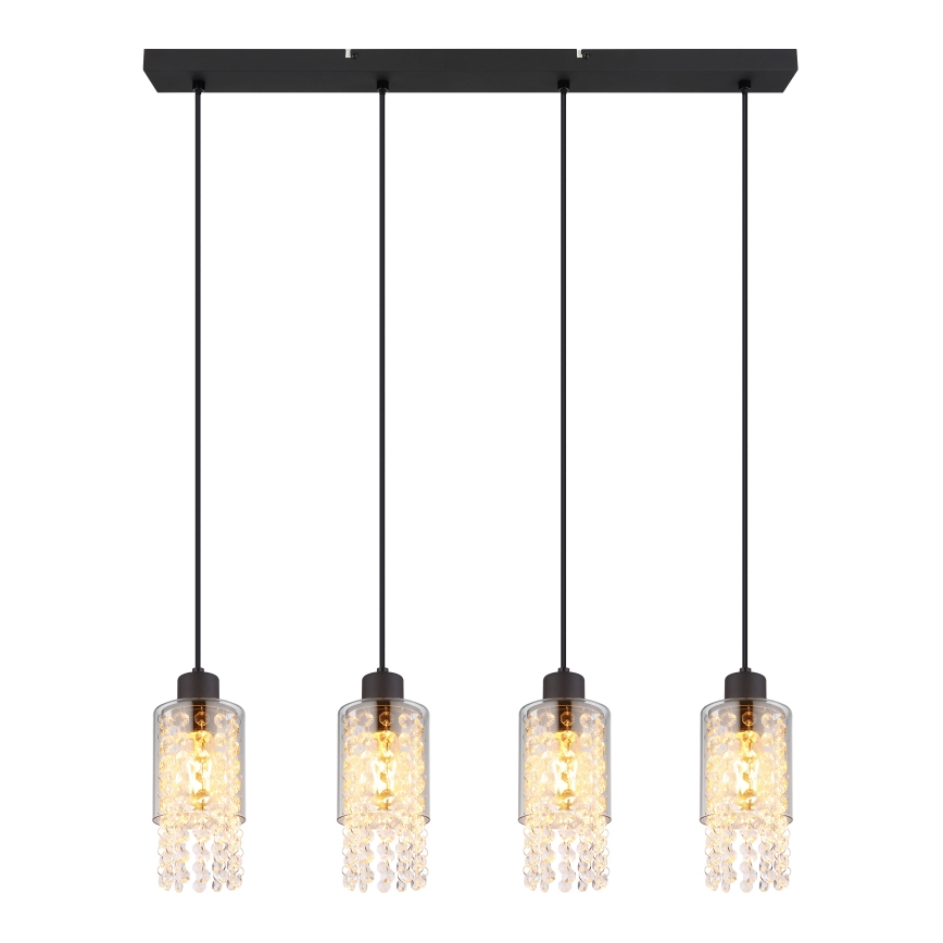 Globo - Κρεμαστό φωτιστικό οροφής 4xE27/40W/230V μαύρο