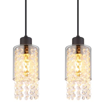 Globo - Κρεμαστό φωτιστικό οροφής 4xE27/40W/230V μαύρο