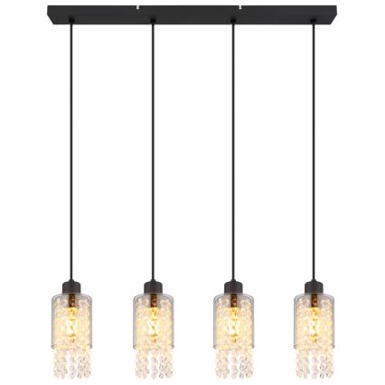 Globo - Κρεμαστό φωτιστικό οροφής 4xE27/40W/230V μαύρο