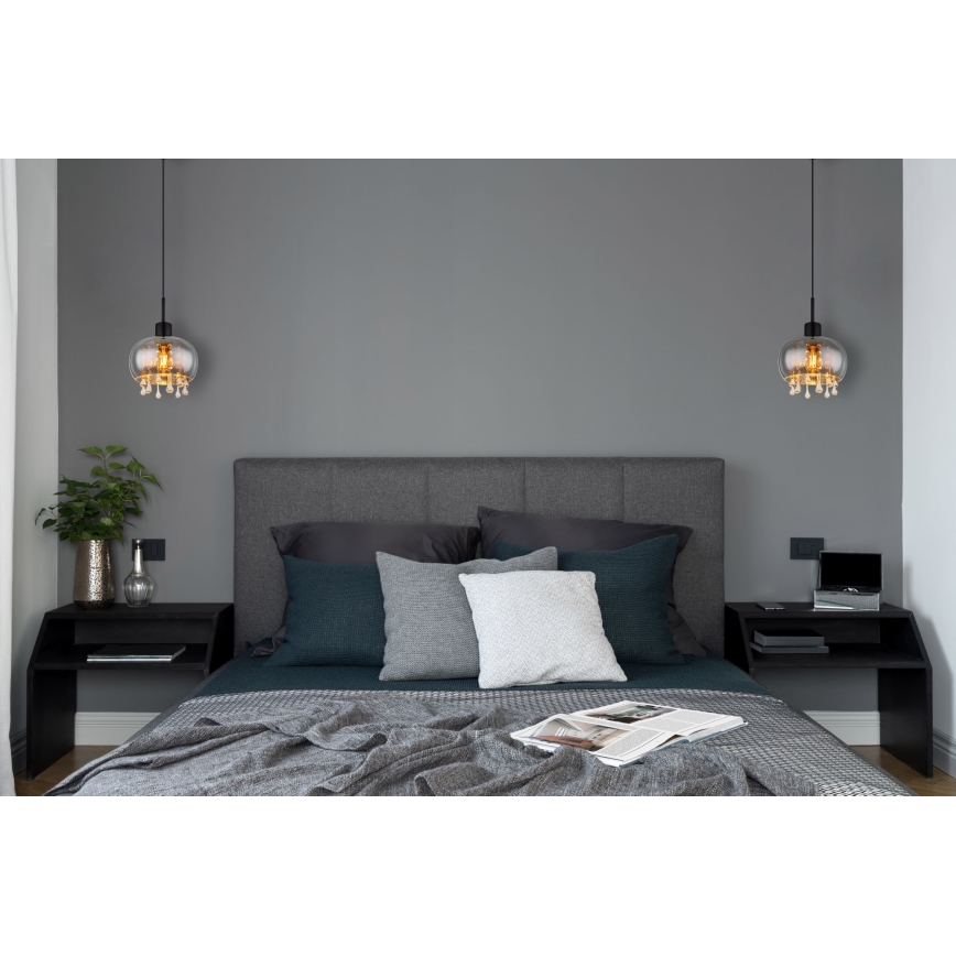 Globo - Κρεμαστό φωτιστικό οροφής 1xE27/9W/230V διάμετρος 21 cm μαύρο